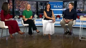 Manolo Blahnik Hangisi 105 Nappa Pump worn by Laura Jarrett as seen in Today on December 23, 2025