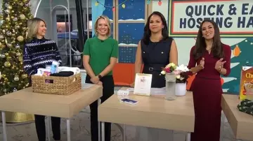 Ted Baker Limara Sparkle Fair Isle Sweater worn by Samantha Brown as seen in Today on December 23, 2025