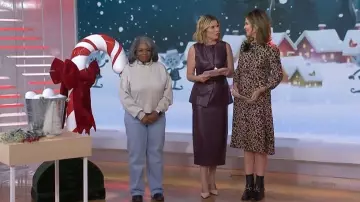 Gucci Horsebit-Detailed Leather Ankle Boots worn by Savannah Guthrie as seen in Today with Jenna & Friends on December 23, 2025