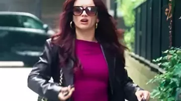 The Girlfriend 2025 Olivia Cooke Leather Coat worn by Cherry (Olivia Cooke) in The Girlfriend