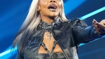 Jade Cargill Smackdown 2025 Black Crop Jacket