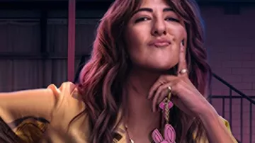 Sunny Nights D’Arcy Carden Tulip Camp Shirt worn by Vicki Marvin (D'Arcy Carden) as seen in Sunny Nights (S01)