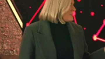 Elsbeth S03 Molly Price Green Single-Breasted Coat as seen in Elsbeth (S03)