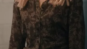 Stumble Courteney Potter Brown Floral Top