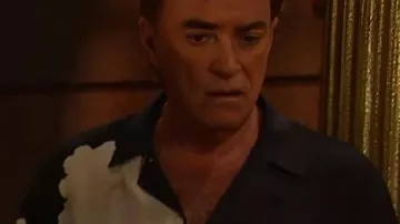 Days of Our Lives 2025 Thaao Penghlis Floral Black Shirt worn by (Thaao Penghlis) in Days of Our Lives