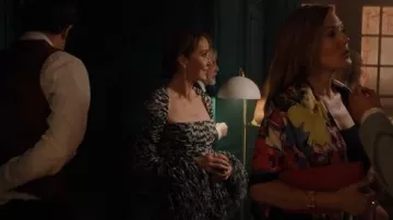 Burberry Fall 2025 Fringed Knit Dress worn by Sylvie Grateau (Philippine Leroy-Beaulieu) as seen in Emily in Paris (S05E08)