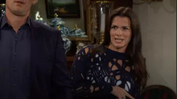 Johnny Was The Crochet Pullover worn by Chelsea Lawson (Melissa Claire Egan) as seen in The Young and the Restless on December 10, 2025