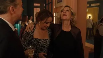 Alberta Ferretti Layered Chiffon Cape Dress worn by Yvette (Michèle Laroque) as seen in Emily in Paris (S05E08)