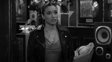 All Saints Elora Jacket worn by Audra Charles ( Zuleyka Silver) as seen in The Young and the Restless on December 12, 2025