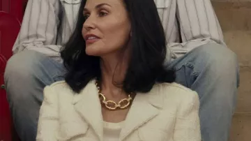 Landman S02 Demi Moore Crop Tweed Jacket worn by Demi Moore as seen in Landman