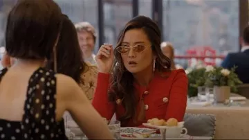 Retrofete Penni Knit Jacket worn by Mindy Chen (Ashley Park) as seen in Emily in Paris (S05E10)