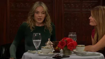 Michael Lauren Alick Long Sleeve Tee worn by Tessa Porter (Cait Fairbanks) as seen in The Young and the Restless on December 19, 2025