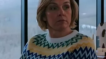 Pluribus S01 Carol Sturka Zig-Zag Print Sweater as seen in Pluribus (S01E09)
