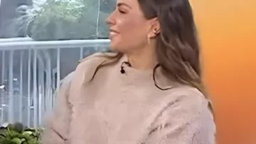 Today Show Melissa Garcia Fuzzy Sweater as seen in Today