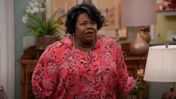 Catherines Breezeway Georgette Blouse worn by Ella Payne (Cassi Davis) as seen in House of Payne (S14E17)