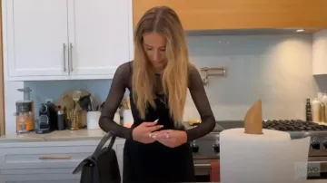 Wardrobe.NYC Polka-Dot Sheer Mesh Bodysuit worn by Dorit Kemsley as seen in The Real Housewives of Beverly Hills (S15e03)