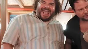 Anaconda Jack Black Striped Shirt used by (Jack Black) as seen in Anaconda