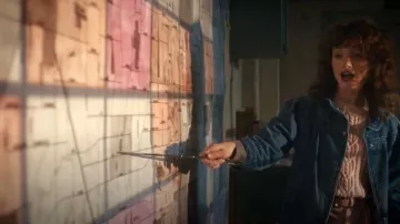 Free People Frankie Cable Sweater worn by Nancy Wheeler (Natalia Dyer) as seen in Stranger Things (S05E01)