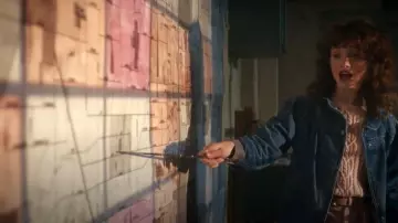 Free People Frankie Cable Sweater worn by Nancy Wheeler (Natalia Dyer) as seen in Stranger Things (S05E01)