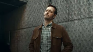Trenery Regular Fit Supima Cotton Tonal Check Shirt worn by Marvin Martin (Will Forte) as seen in Sunny Nights (S01E02)