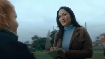 Lauren Ralph Lauren Checked Plaid Wool-Blend Blazer worn by Joyce (Ra Chapman) as seen in Sunny Nights (S01E02)