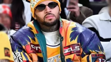 Chris Brown Los Angeles Lakers Game Leather Jacket
