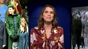 Alice + Olivia Crogan Blouse worn by Molly Hunter as seen in Today on December 26, 2025