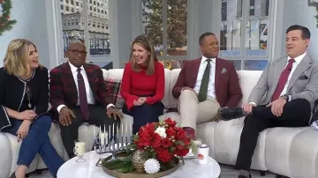 Diane von Furstenberg Bell Sleeve Sweater worn by Savannah Guthrie as seen in Today on December 26, 2025