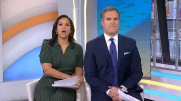 Gabriela Hearst Amor Knit Midi Dress worn by Laura Jarrett as seen in Today on December 26, 2025