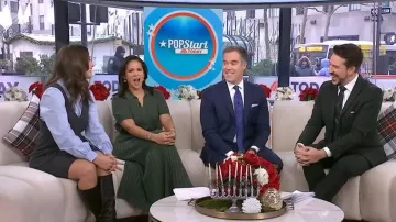 Cinq a Sept Vivianne Mixed Media Minidress worn by Angie Lassman as seen in Today on December 26, 2025