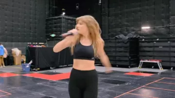 Booty by Brabants Croco Skin Seamless Leggings Black worn by Taylor Swift as seen in Taylor Swift | The Eras Tour | The End of an Era (S01E03)