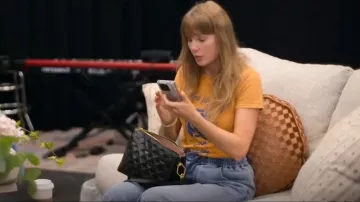 Mother The Itty Bitty Goodie Goodie Tee worn by Taylor Swift as seen in Taylor Swift | The Eras Tour | The End of an Era (S01E04)