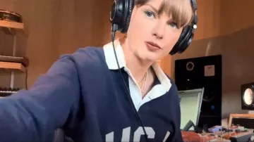 Polo Ralph Lauren Team USA Cropped Rugby Shirt worn by Taylor Swift as seen in Taylor Swift | The Eras Tour | The End of an Era (S01E05)