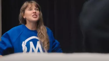 Mamba & Mambacita Royal Blue Crew Sweatshirt worn by Taylor Swift as seen in Taylor Swift | The Eras Tour | The End of an Era (S01E06)