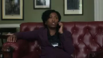 Theory Silk Blouse worn by Maggie Knight (Stephanie Levi-John) as seen in Sanctuary: A Witch's Tale (S02E01)