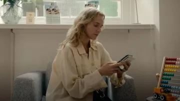 Whistles Ivory Abby Linen Casual Jacket worn by Jess (Diane Kruger) as seen in Little Disasters (S01E04)