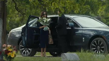 Valextra Milano Two Handles Medium Bag worn by Cami Miller (Demi Moore) as seen in Landman (S02E04)