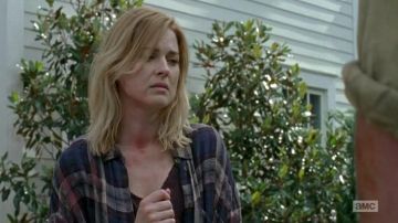 Camisa a cuadros de Jessie Anderson (Alexandra Breckenridge) en The Walking Dead S06E05