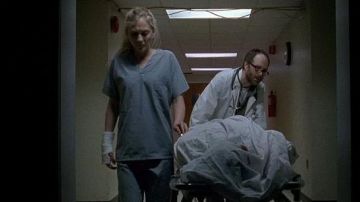The holding of the hospital of Beth Greene (Emily Kinney) in The Walking Dead