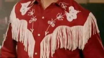 The Voice S28 Finale Michael Bublé Red Fringe Western Shirt