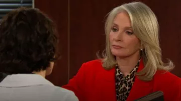 Equipment Slim Signature Leopard-Printed Silk Shirt worn by Molly Burnett as seen in Days of our Lives on October 21, 2025