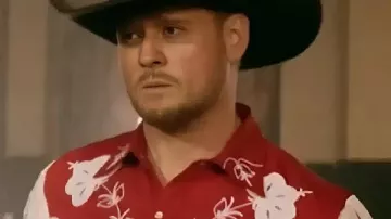 The Voice S28 Finale Michael Bublé Red Fringe Shirt of Michael Bublé as seen in The Voice