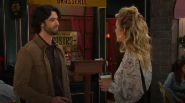 John Varvatos Izzy Suede Shirt Jacket worn by Jonah Robinson as seen in Days of our Lives on October 22, 2025