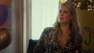 Express Sheer Leopard Blouse worn by Angela Norris (Ali Larter) as seen in Landman (S02E05)
