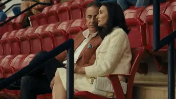 Fendi Baguette® White Leather Bag worn by Cami Miller (Demi Moore) as seen in Landman (S02E06)