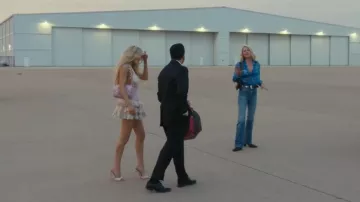 Loveshackfancy Quintelle Floral Print Cotton Mini Dress Pink worn by Ainsley Norris (Michelle Randolph) as seen in Landman (S02E06)