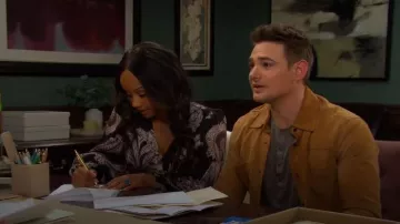 All Saints Auden Mini Dress worn by Raven Bowens as seen in Days of our Lives on November 5, 2025