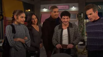 Free People Autumn Chill Plaid Mini Dress worn by Marissa Reyes as seen in Days of our Lives on November 6, 2025