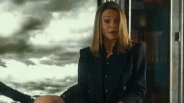 Equipment Essential Silk Shirt worn by Rebecca Falcone (Kayla Wallace) as seen in Landman (S02E07)