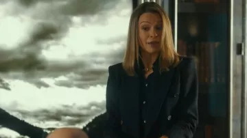 Babaton Index Blazer worn by Rebecca Falcone (Kayla Wallace) as seen in Landman (S02E07)